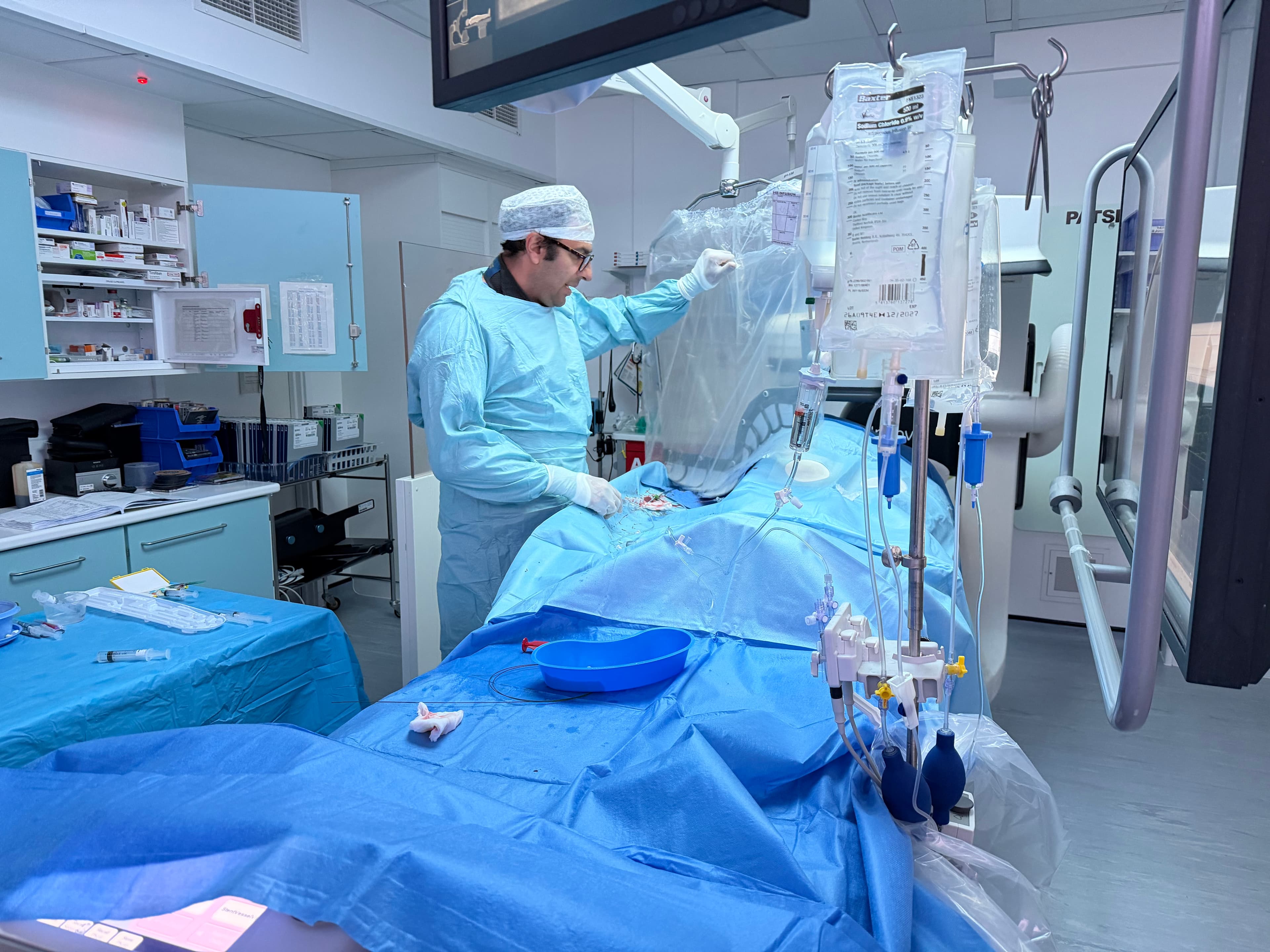 Dr Khavandi in the cardiac catheterisation laboratory